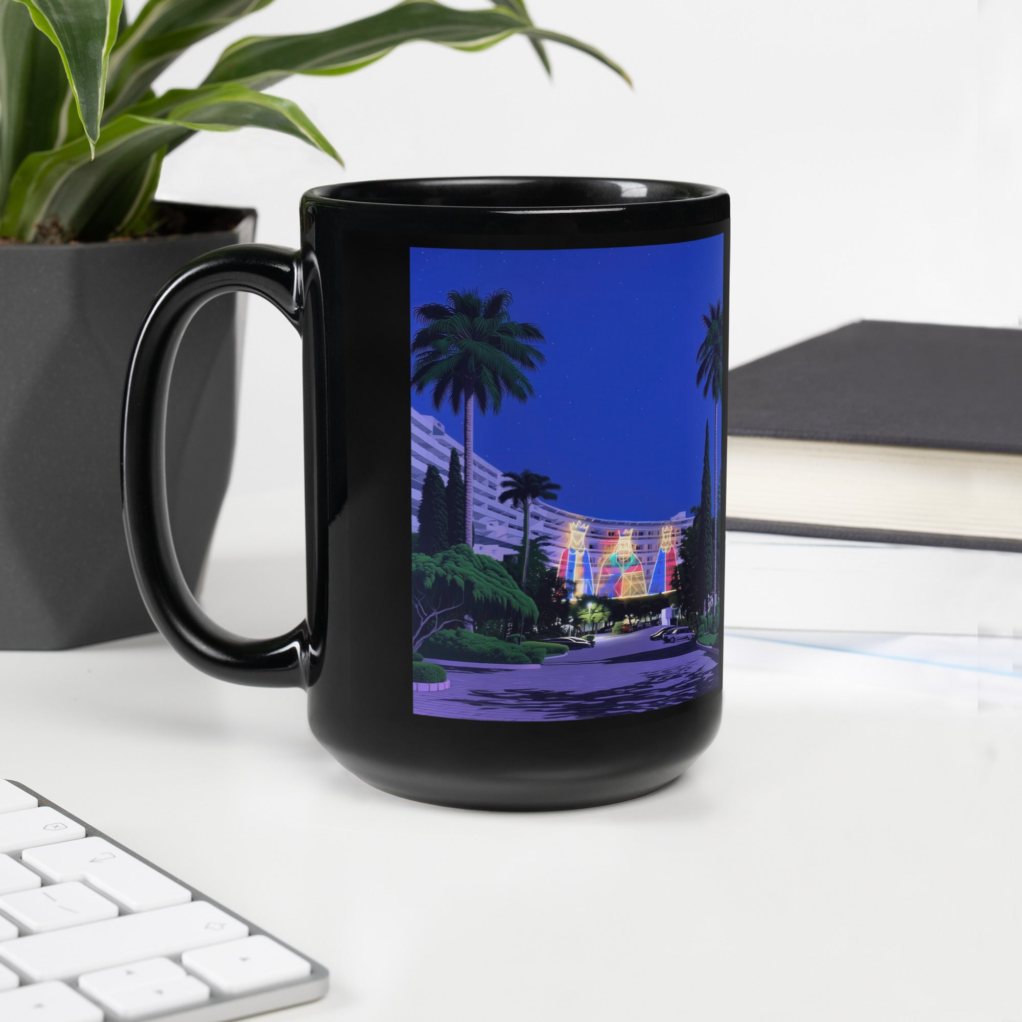 Monte Reyes Black Glossy Mug