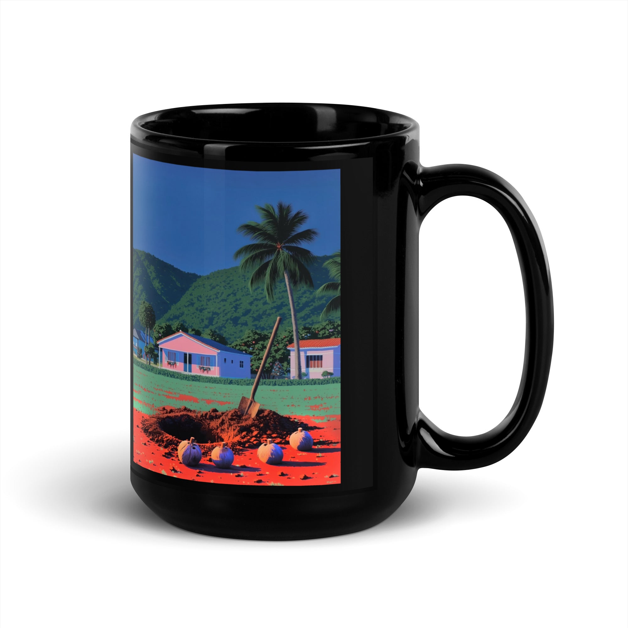 Coquitos Black Glossy Mug