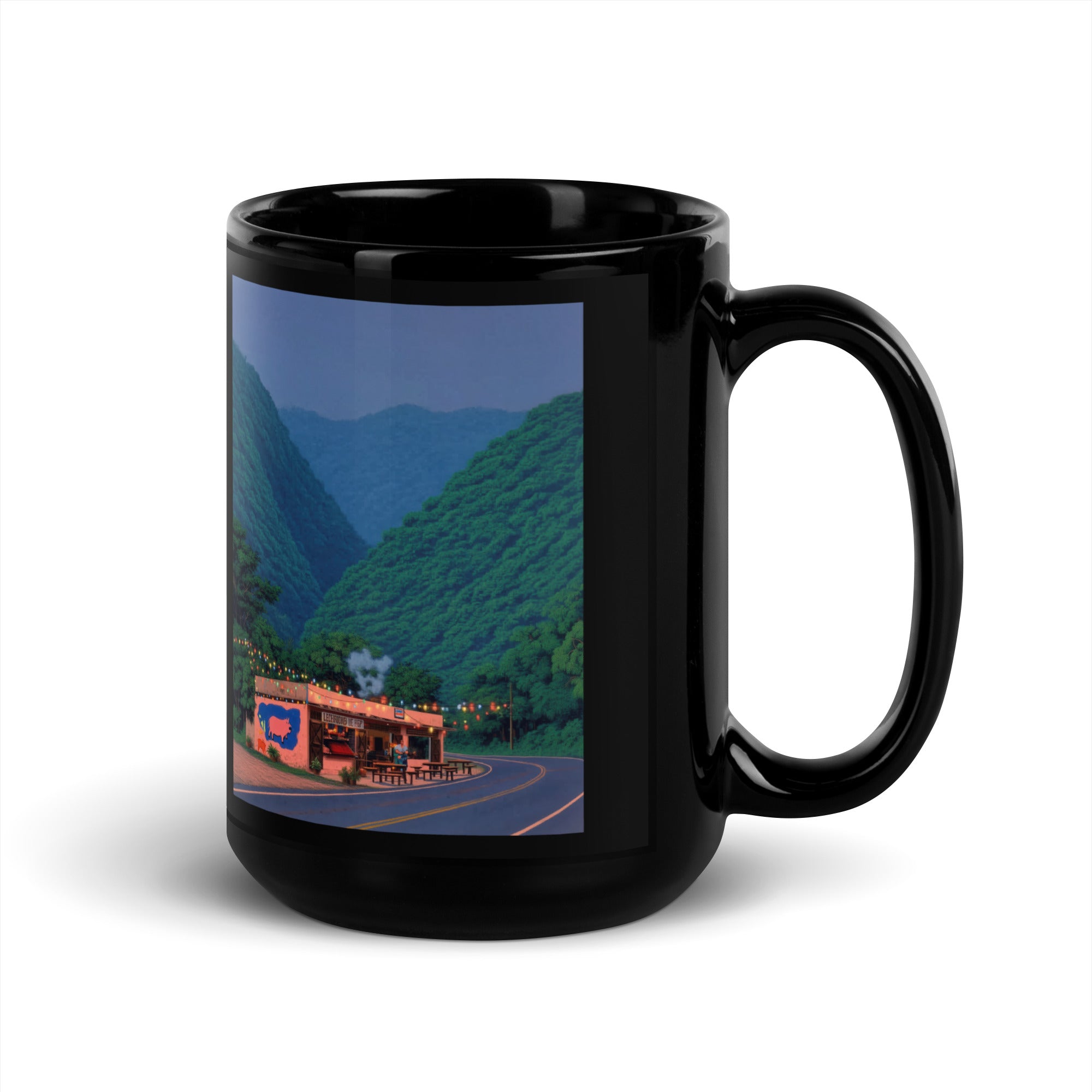 Lechonera I Black Glossy Mug