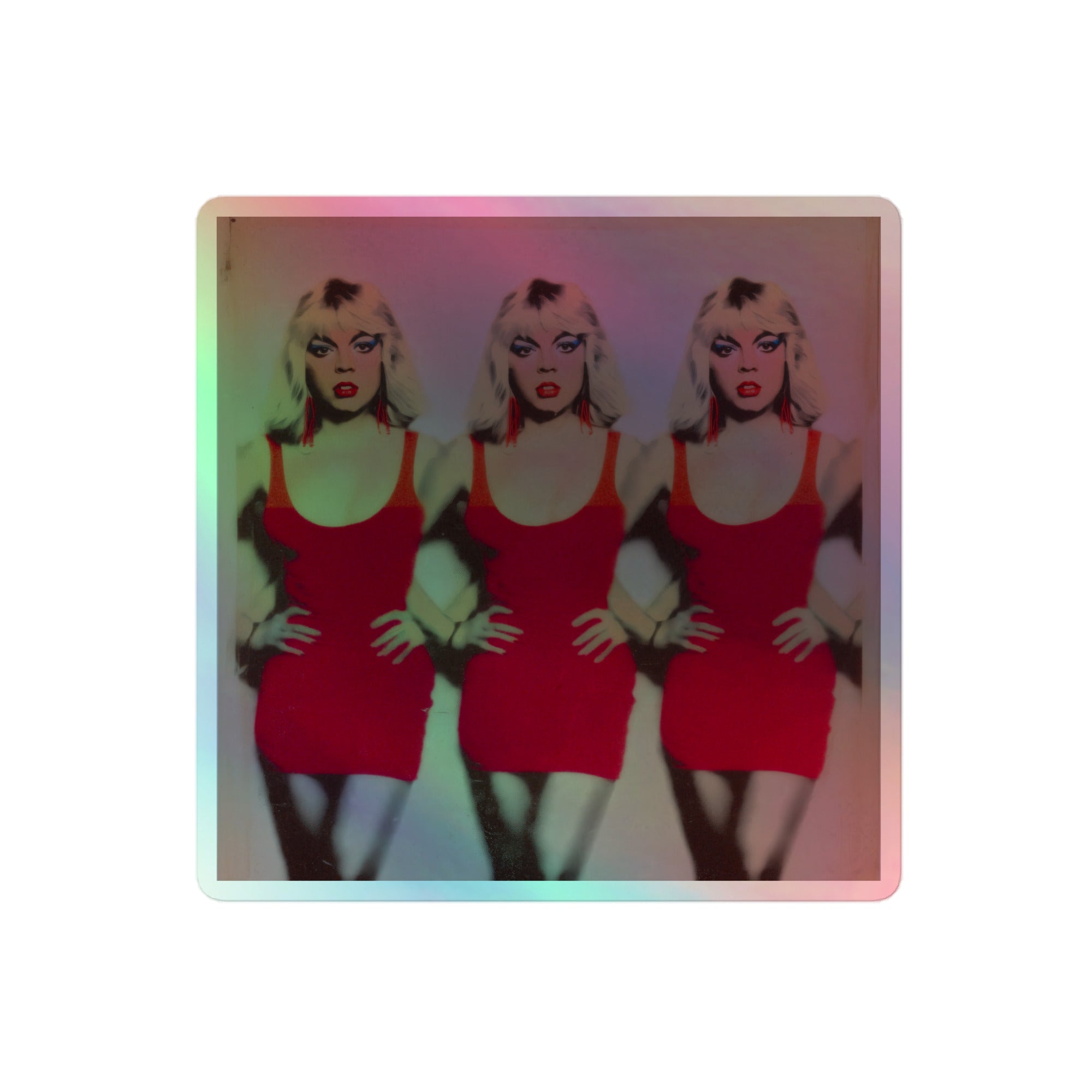 Triplednita Holographic Sticker (4x4)