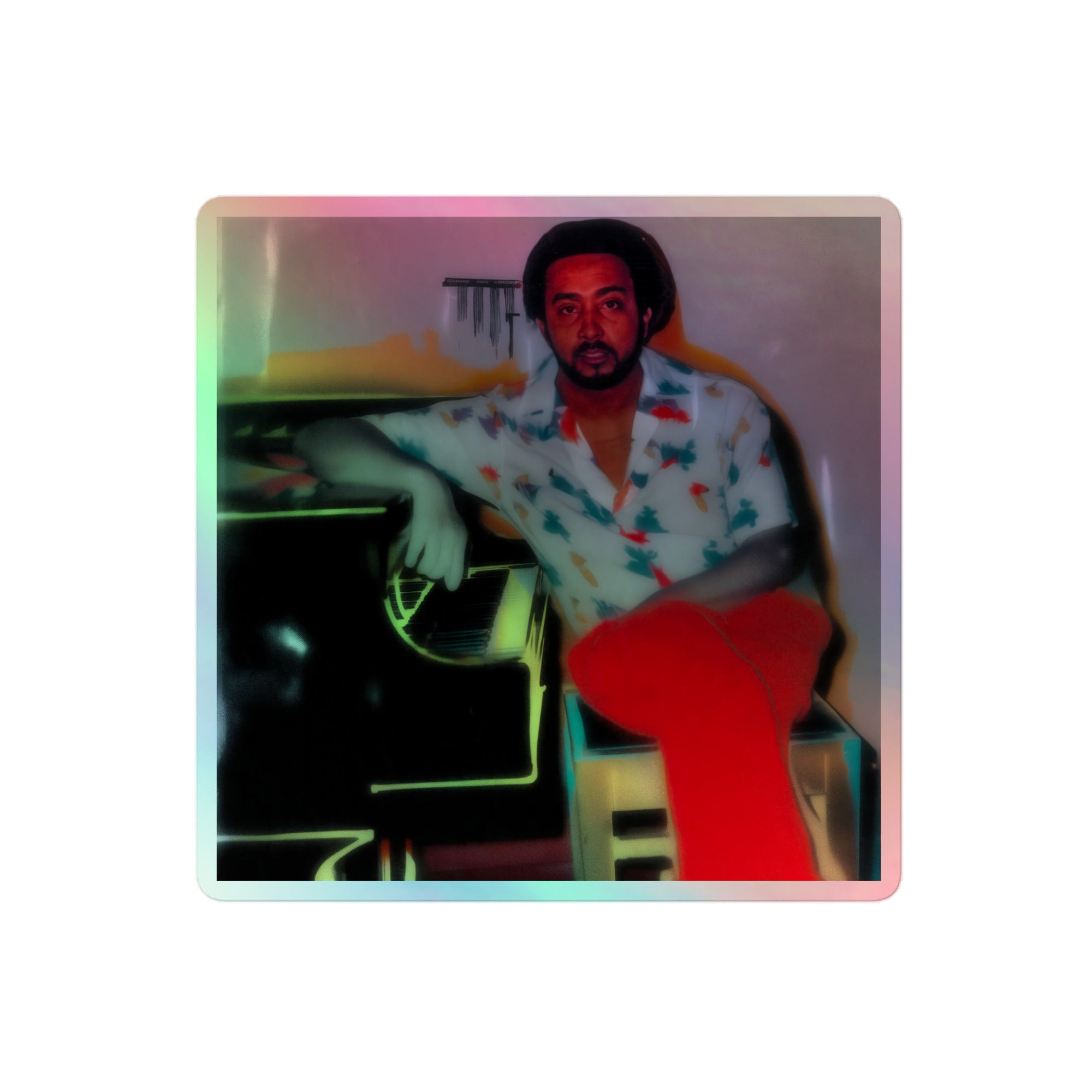 Pianoman Holographic Sticker (4x4)