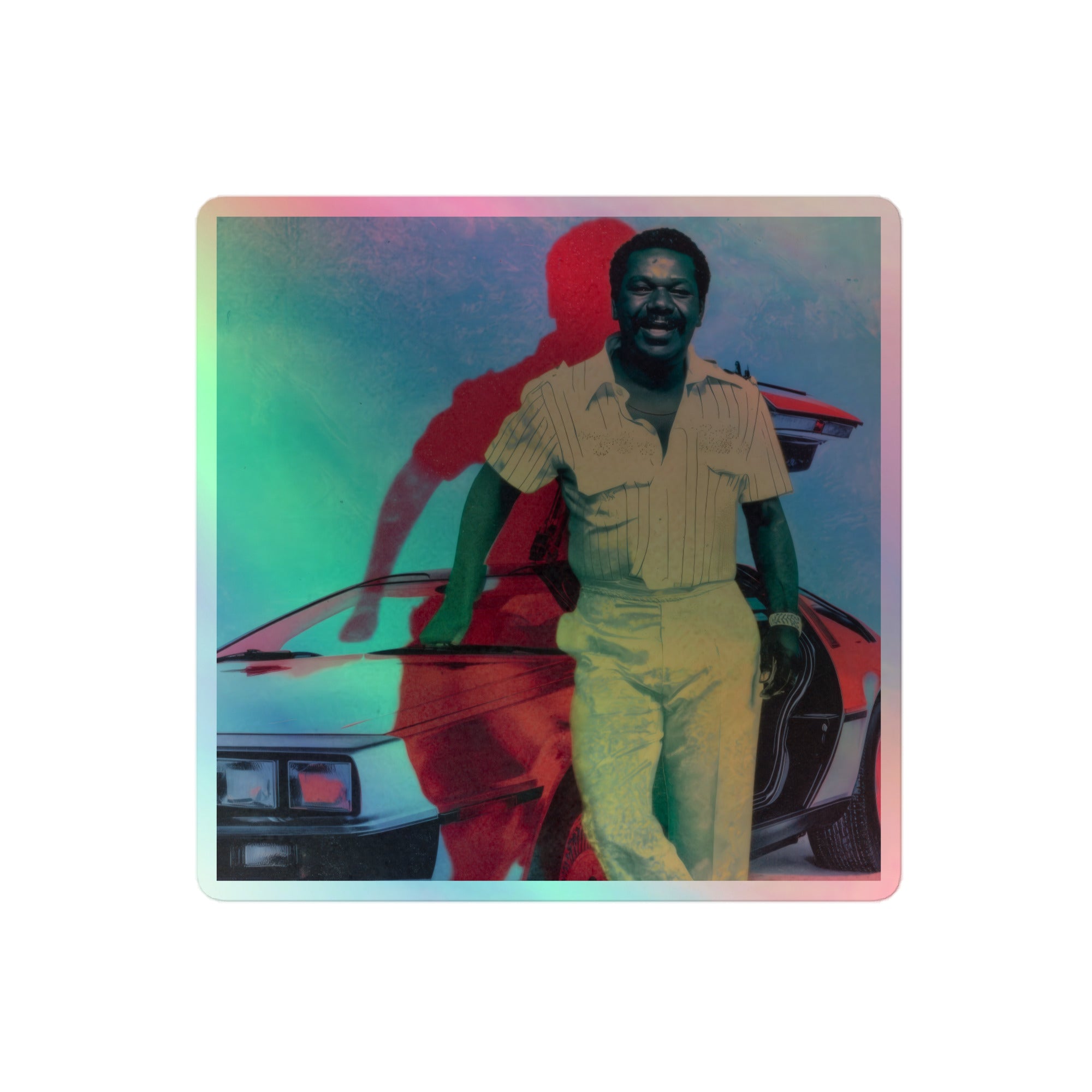 Cortijo y su maquina del tiempo Holographic Sticker (4x4)
