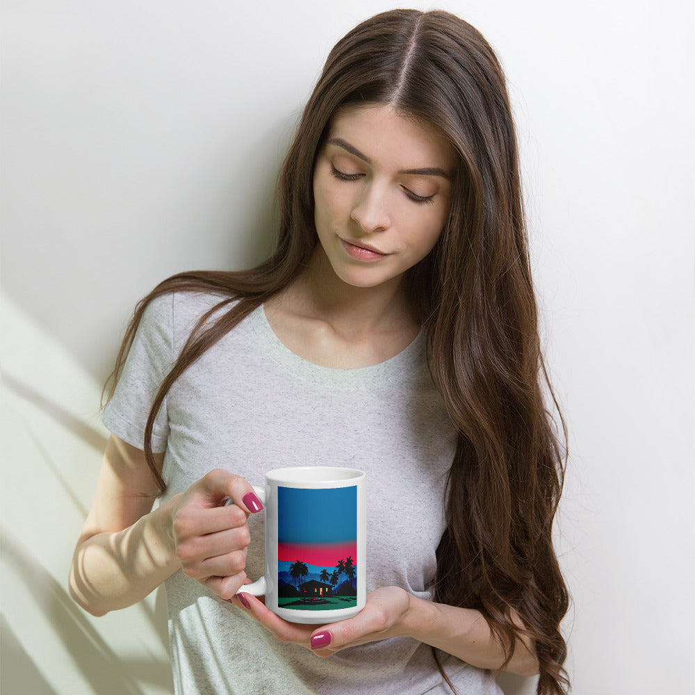 Casa de madera I White glossy mug