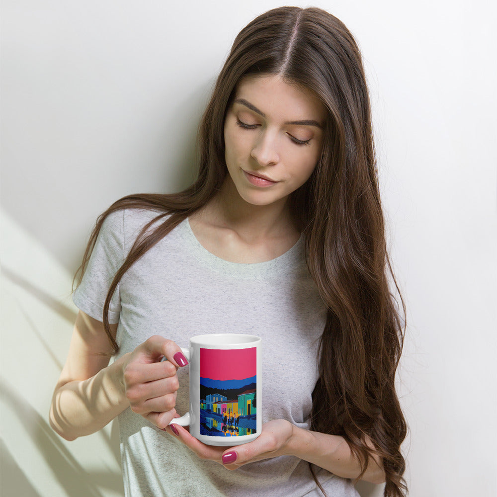 Cabalgata White glossy mug